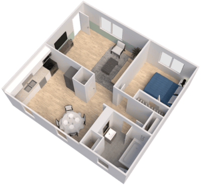 1 Bedroom Unit Floor Plan